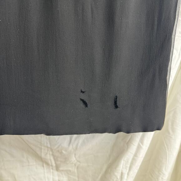 1950s Ruth Roaman Sheath Dress – Black Crepe Over Satin, Madison Ave Label - Picture 5 of 16